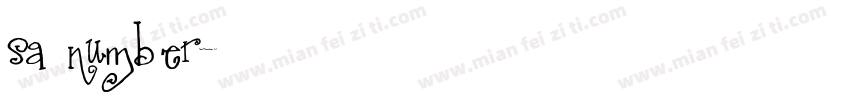 sa number字体转换